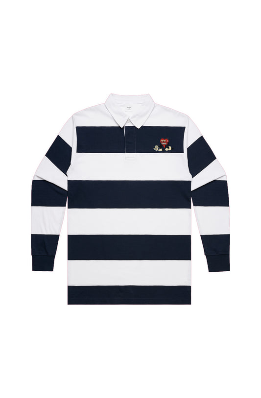 White/Navy Rugby Stripe Jersey